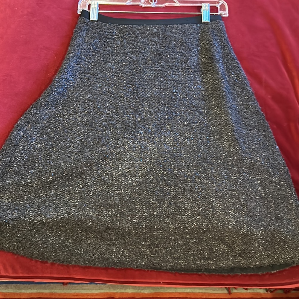 L’Agence charcoal metallic Aline skirt